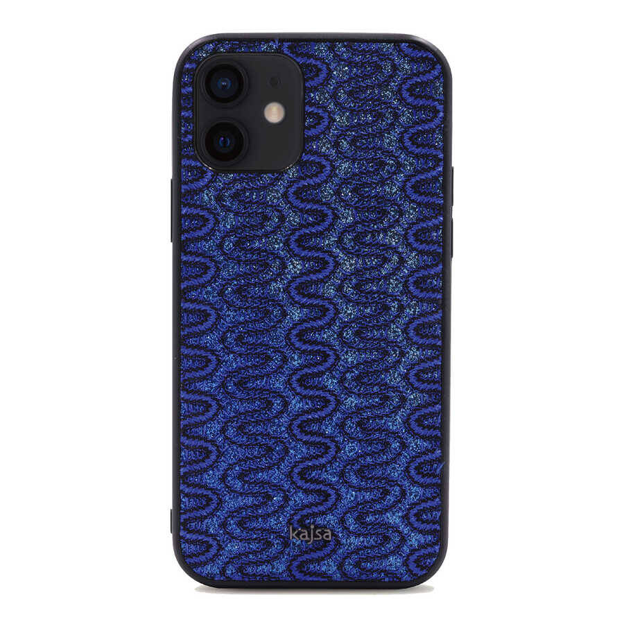 Apple iPhone 12 Kılıf Kajsa Glamorous Serisi Waterfall Pattern Kapak - 5