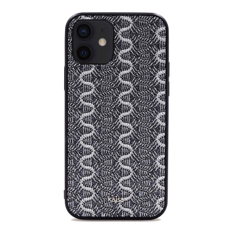 Apple iPhone 12 Kılıf Kajsa Glamorous Serisi Waterfall Pattern Kapak - 3