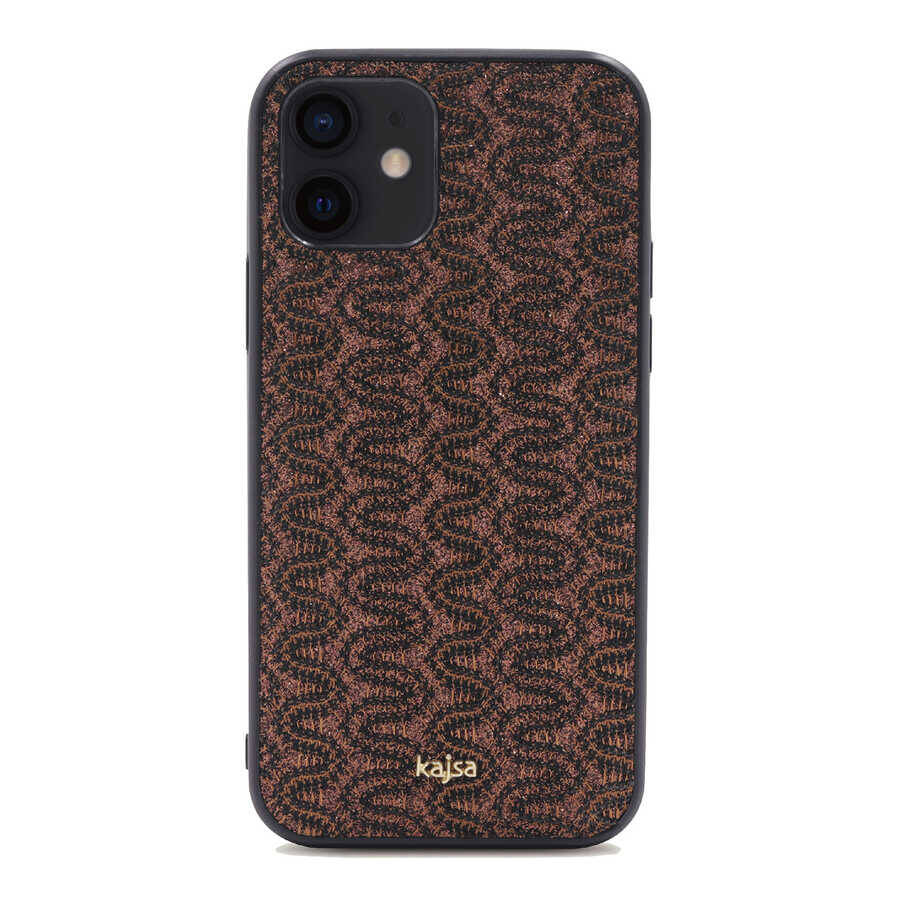 Apple iPhone 12 Kılıf Kajsa Glamorous Serisi Waterfall Pattern Kapak - 1