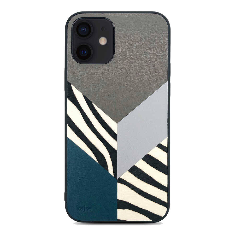 Apple iPhone 12 Kılıf Kajsa Glamorous Serisi Zebra Combo Kapak - 4