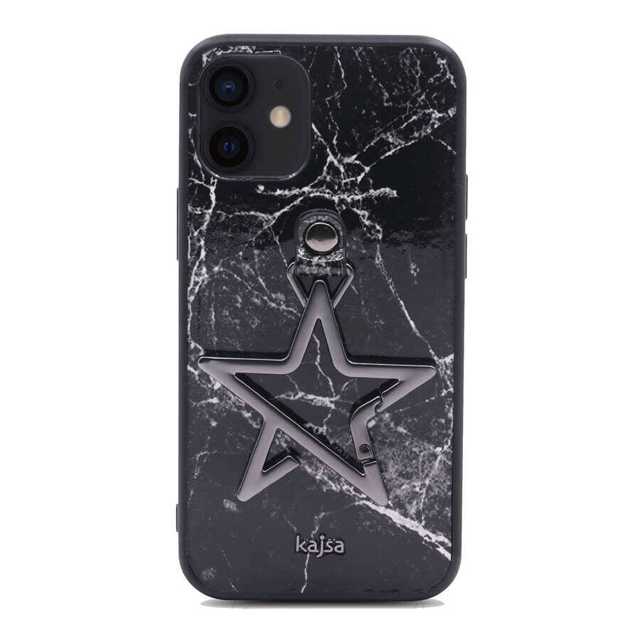 Apple iPhone 12 Kılıf Kajsa Starry Serisi Marble Kapak - 5