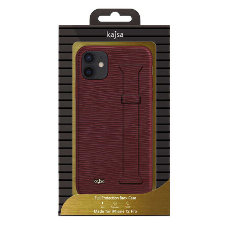 Apple iPhone 12 Kılıf Kajsa Wave Pattern Handstrap Kapak - 7