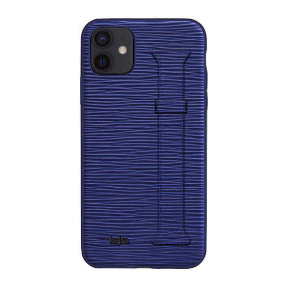 Apple iPhone 12 Kılıf Kajsa Wave Pattern Handstrap Kapak - 4