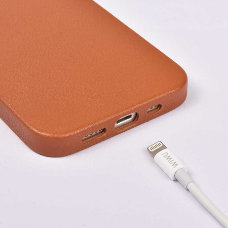 Apple iPhone 12 Kılıf Wiwu Calfskin Kapak - 8