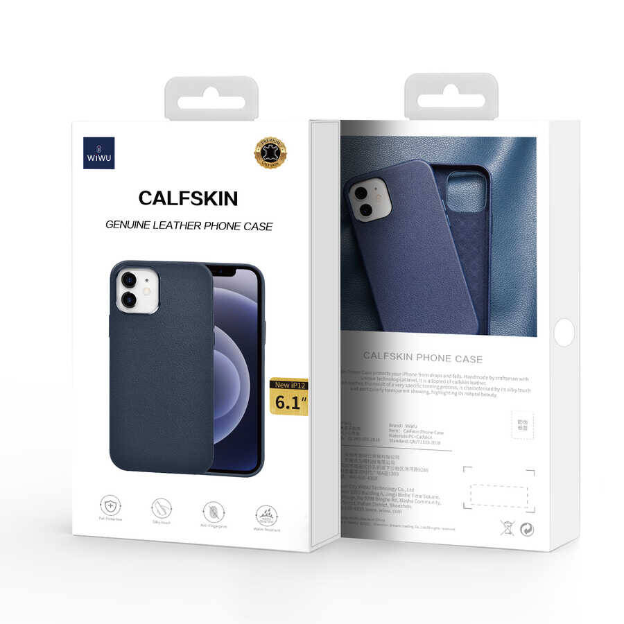 Apple iPhone 12 Kılıf Wiwu Calfskin Kapak - 9