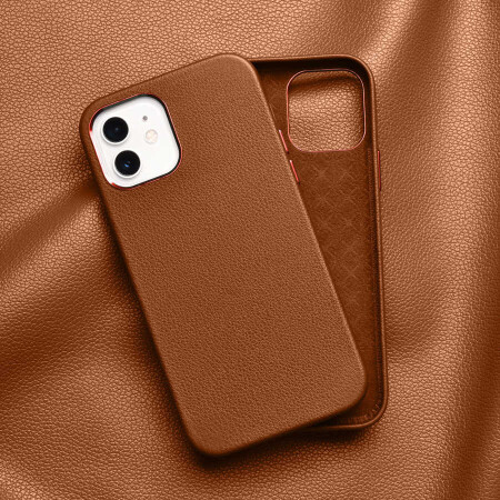 Apple iPhone 12 Kılıf Wiwu Calfskin Kapak - 11