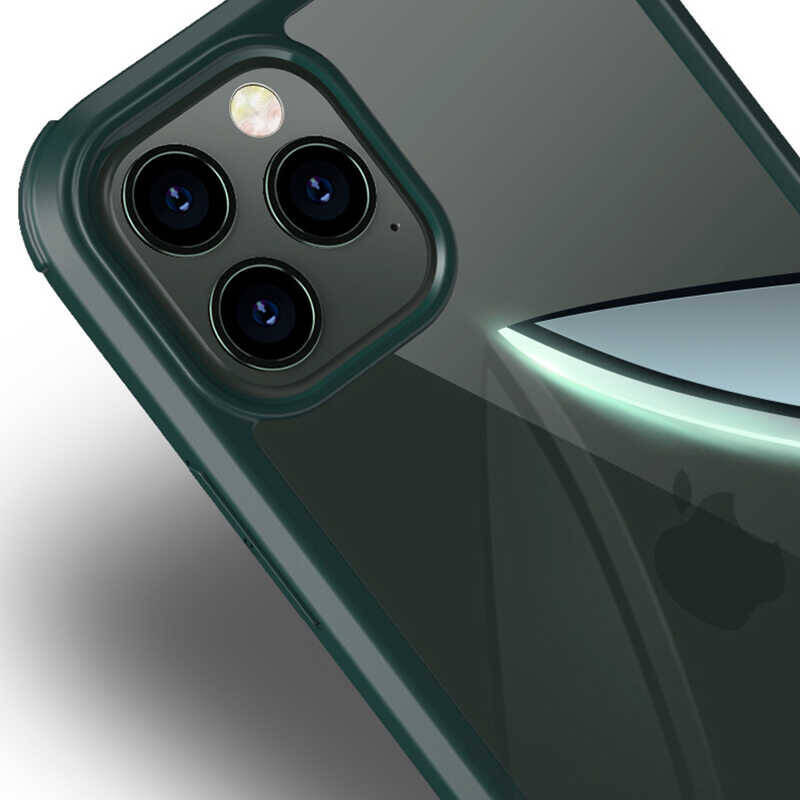 Apple iPhone 12 Kılıf Zore Dor Silikon Temperli Cam Kapak - 24