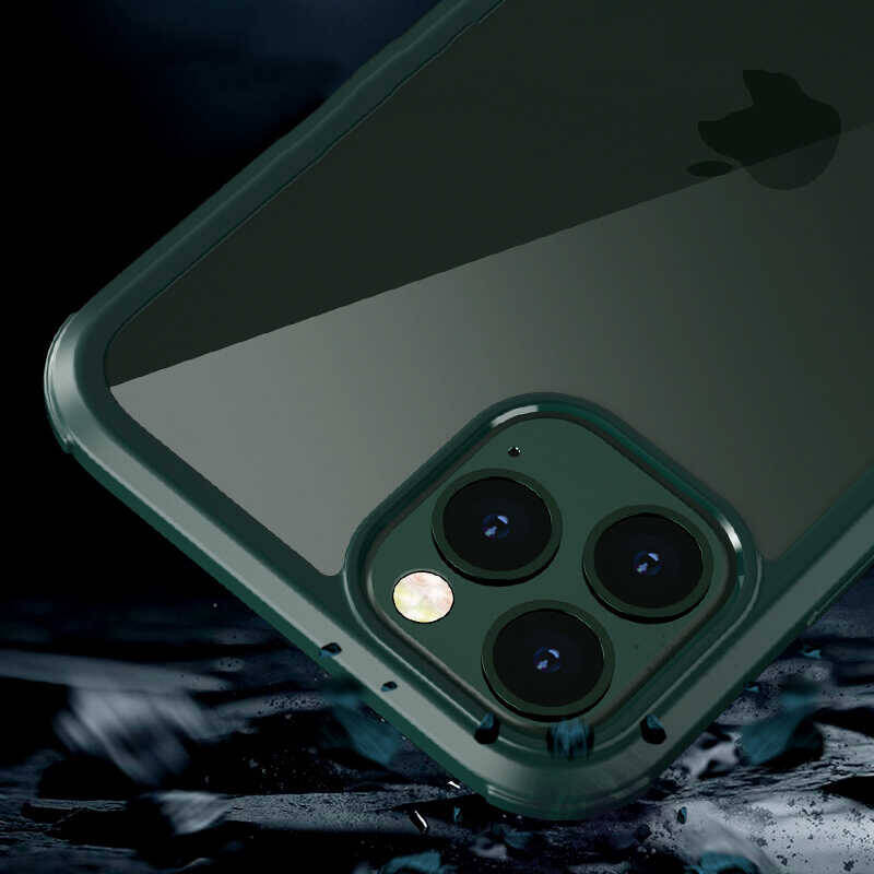 Apple iPhone 12 Kılıf Zore Dor Silikon Temperli Cam Kapak - 26