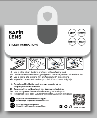 Apple iPhone 12 Mini Zore CL-11 Safir Parmak İzi Bırakmayan Anti-Reflective Kamera Lens Koruyucu - 30