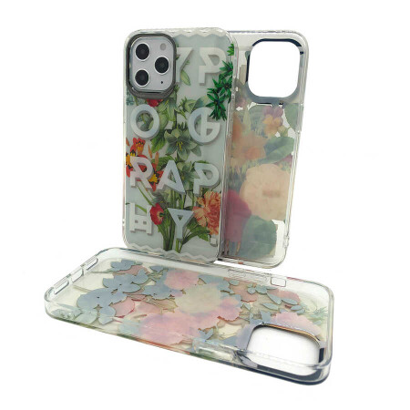 Apple iPhone 12 Pro Kılıf Kajsa Floral Kapak - 6