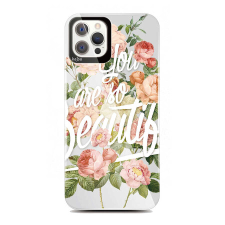 Apple iPhone 12 Pro Kılıf Kajsa Floral Kapak - 4