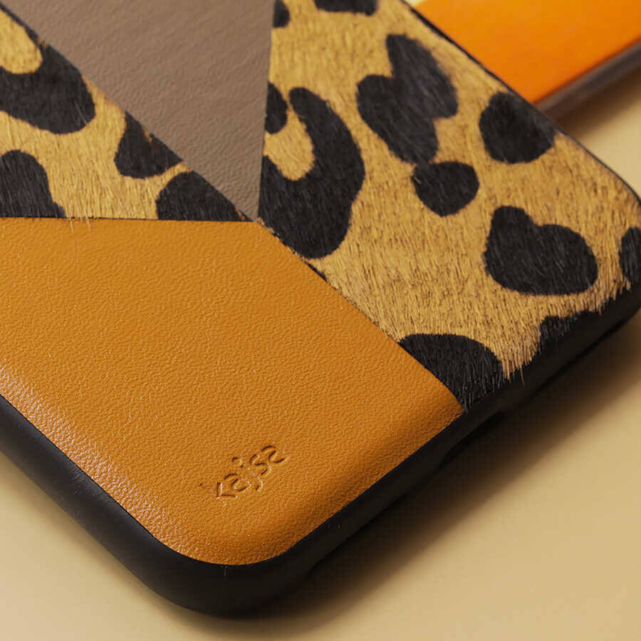 Apple iPhone 12 Pro Kılıf Kajsa Glamorous Serisi Leopard Combo Kapak - 11