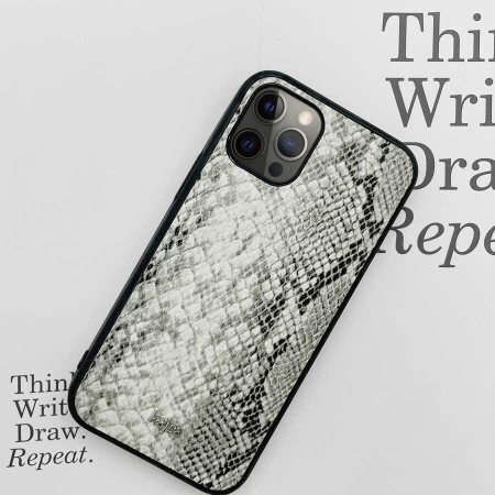 Apple iPhone 12 Pro Kılıf Kajsa Glamorous Serisi Snake Pattern Kapak - 13