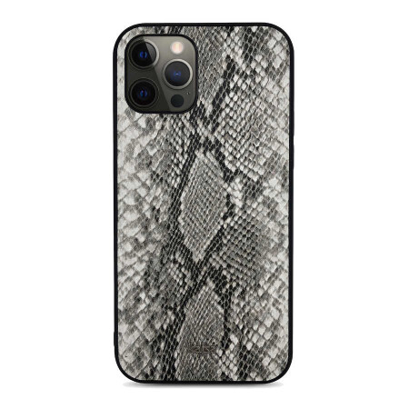 Apple iPhone 12 Pro Kılıf Kajsa Glamorous Serisi Snake Pattern Kapak - 5