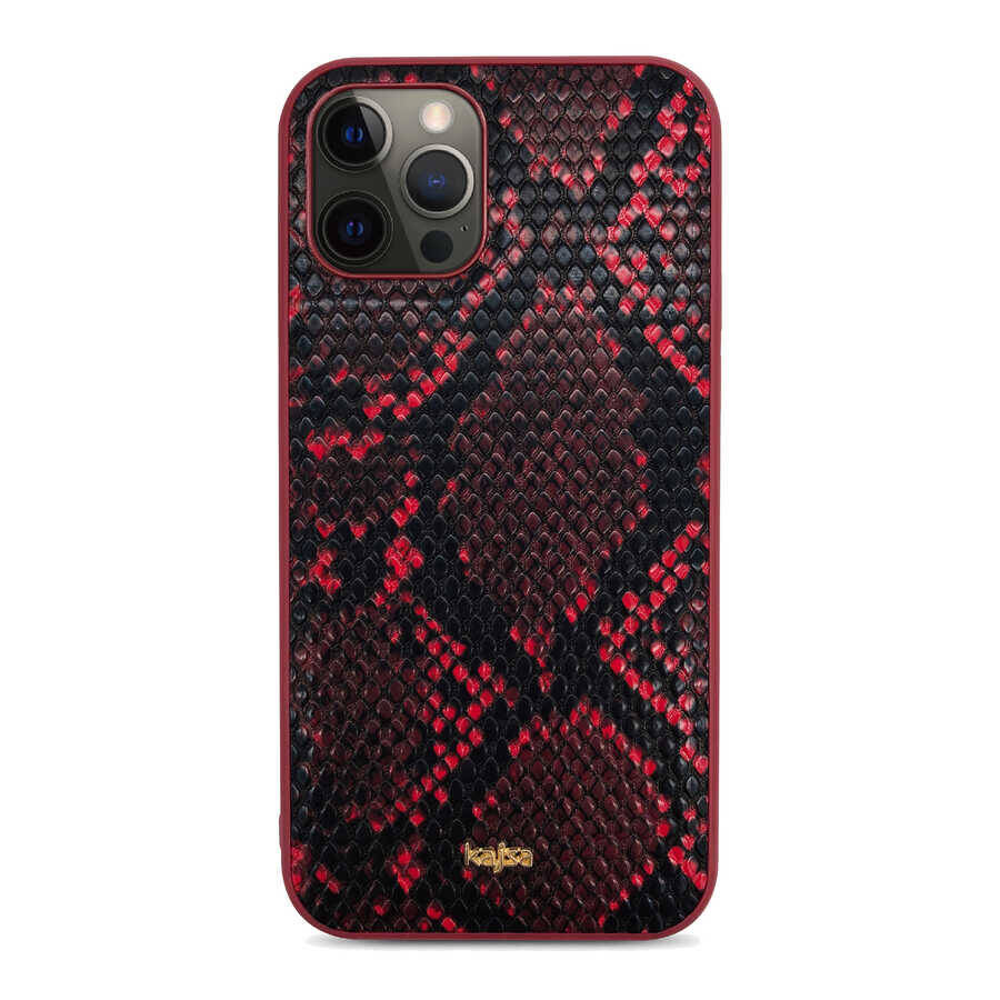 Apple iPhone 12 Pro Kılıf Kajsa Glamorous Serisi Snake Pattern Kapak - 2