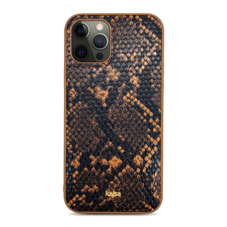 Apple iPhone 12 Pro Kılıf Kajsa Glamorous Serisi Snake Pattern Kapak - 1