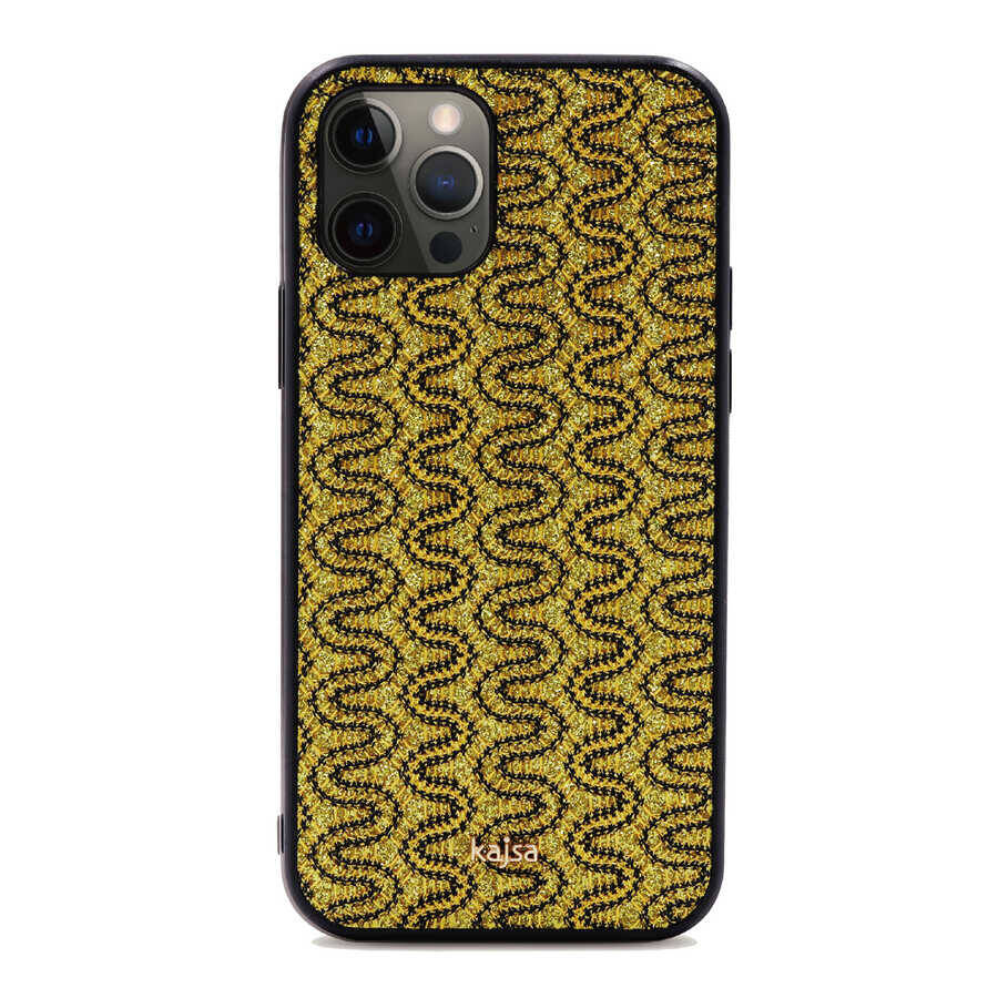 Apple iPhone 12 Pro Kılıf Kajsa Glamorous Serisi Waterfall Pattern Kapak - 2