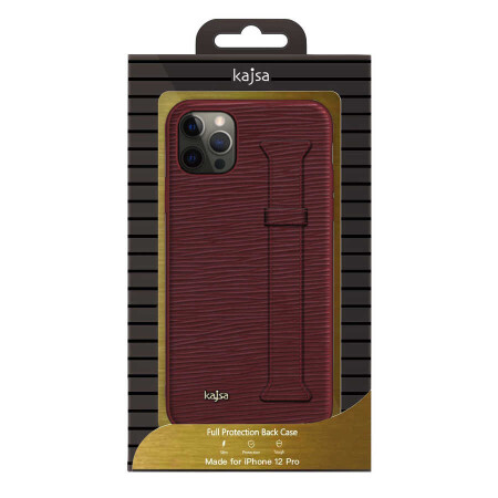 Apple iPhone 12 Pro Kılıf Kajsa Wave Pattern Handstrap Kapak - 7