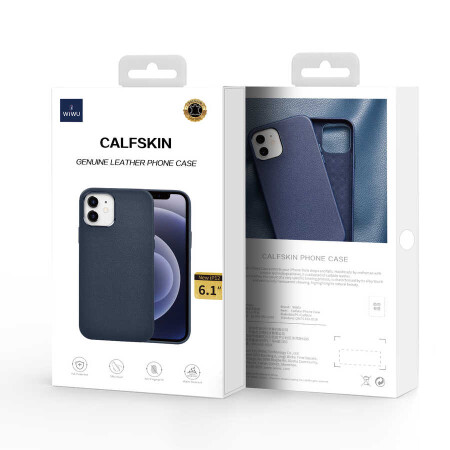 Apple iPhone 12 Pro Kılıf Wiwu Calfskin Kapak - 10