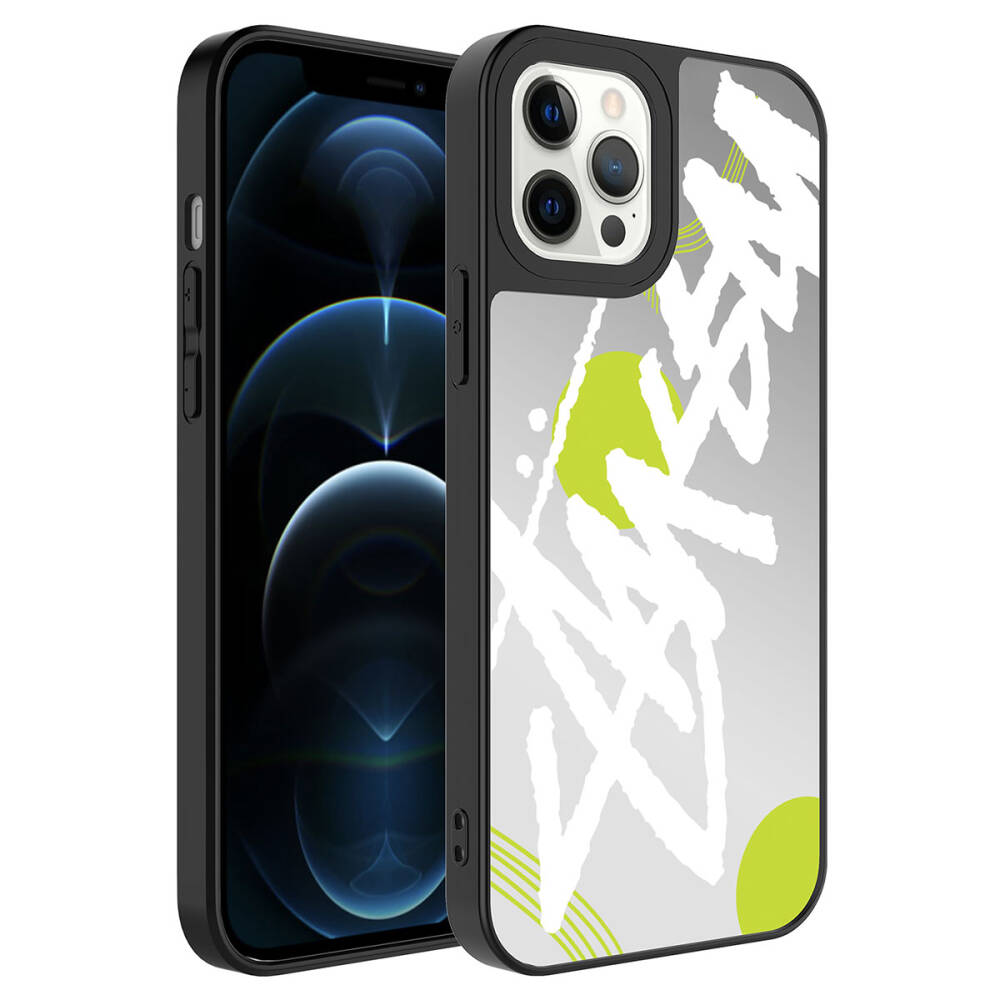 Apple iPhone 12 Pro Max Kılıf Aynalı Desenli Kamera Korumalı Parlak Zore Mirror Kapak - 7