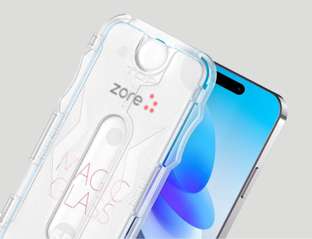 Apple iPhone 12 Zore Kolay Uygulama Aparatlı 5D Magic Glass Cam Ekran Koruyucu - 3