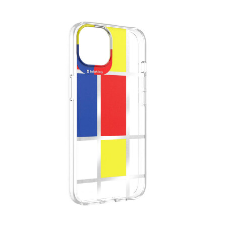 Apple iPhone 13 Çift IMD Baskılı Switcheasy Artist Mondrian Kapak - 7