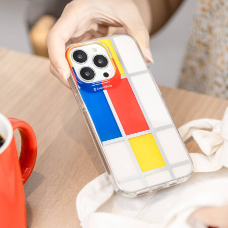 Apple iPhone 13 Pro Çift IMD Baskılı Switcheasy Artist Mondrian Kapak - 10