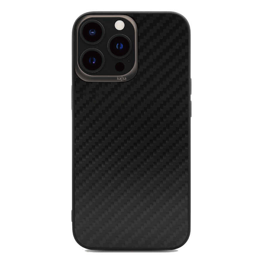 Apple iPhone 13 Pro Kılıf Kajsa Carbon Fiber Collection Arka Kapak - 1