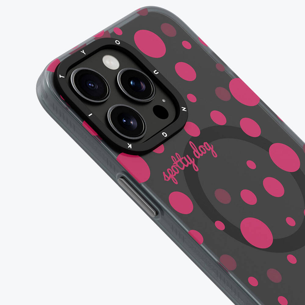 Apple iPhone 13 Pro Kılıf Magsafe Şarj Özellikli Polka Dot Desenli Youngkit Spots Serisi Kapak - 10