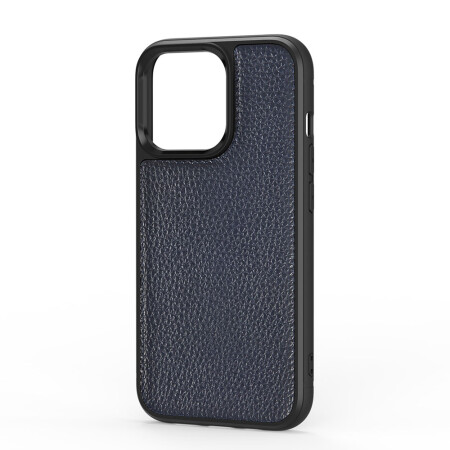 Apple iPhone 13 Pro Kılıf Wiwu Genuine Leather Plastic Calfskin Orjinal Deri Kapak - 4