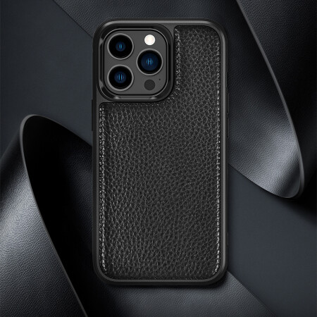 Apple iPhone 13 Pro Kılıf Wiwu Genuine Leather Plastic Calfskin Orjinal Deri Kapak - 7