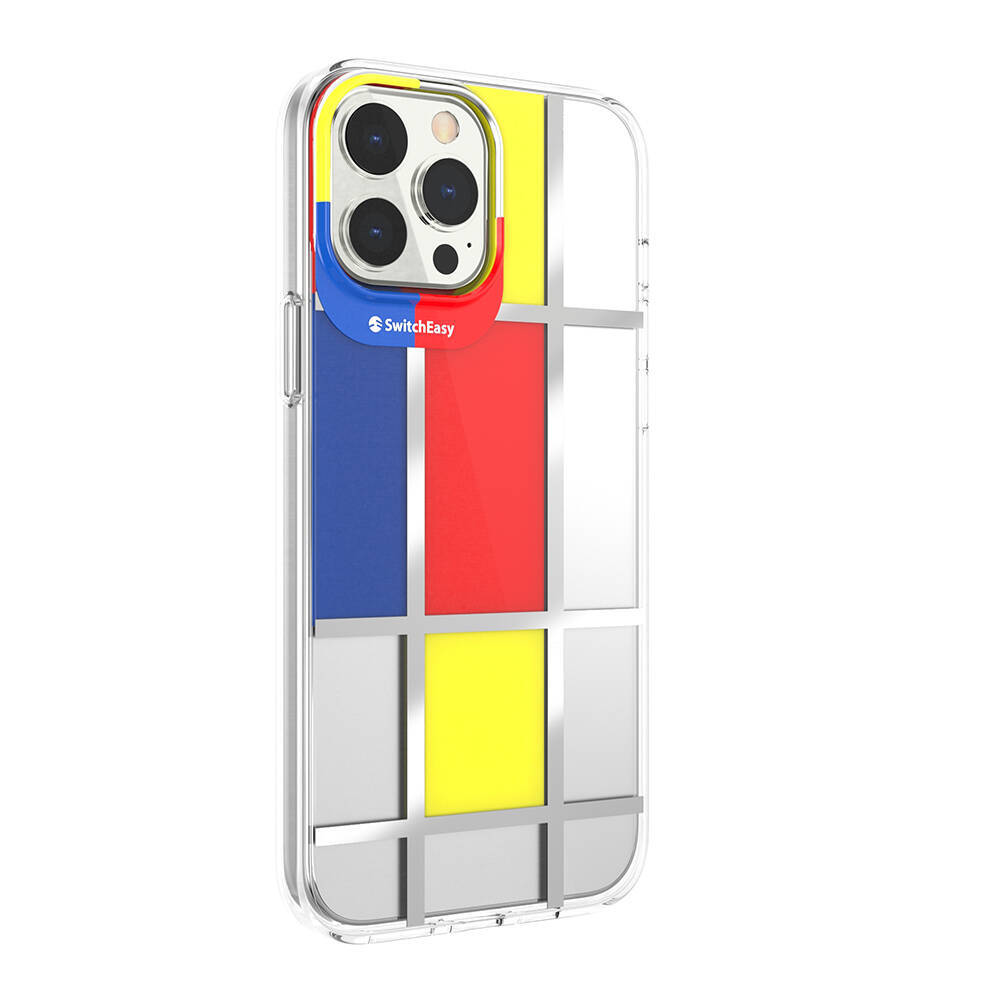 Apple iPhone 13 Pro Max Çift IMD Baskılı Switcheasy Artist Mondrian Kapak - 3