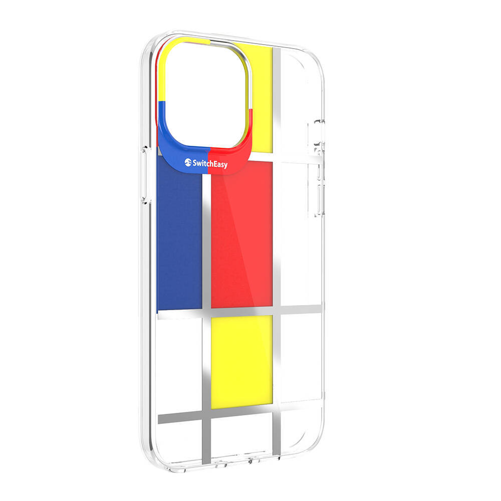 Apple iPhone 13 Pro Max Çift IMD Baskılı Switcheasy Artist Mondrian Kapak - 5