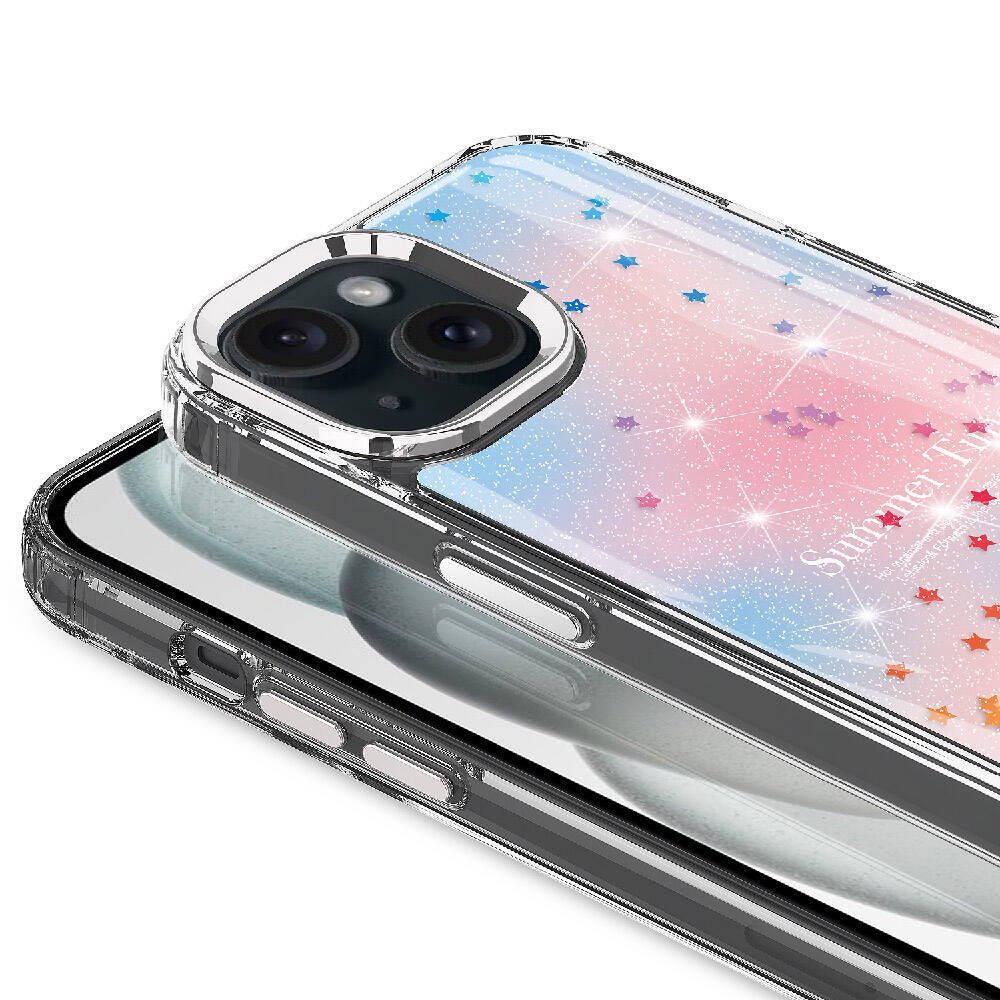 Apple iPhone 14 Kılıf Simli Desenli Parlak Zore Task Kapak - 7