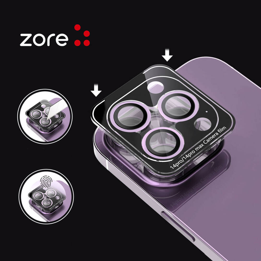 Apple iPhone 14 Plus Zore CL-12 Premium Safir Parmak İzi Bırakmayan Anti-Reflective Kamera Lens Koruyucu - 9