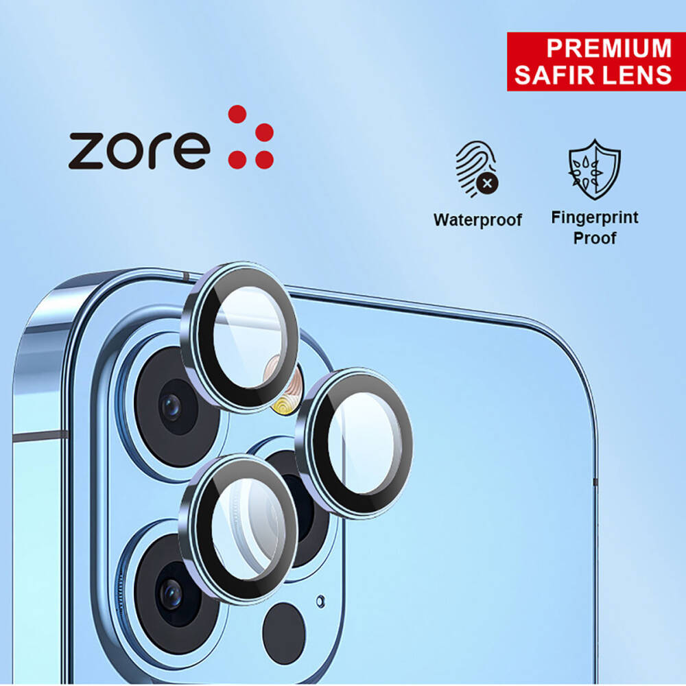 Apple iPhone 14 Plus Zore CL-12 Premium Safir Parmak İzi Bırakmayan Anti-Reflective Kamera Lens Koruyucu - 11