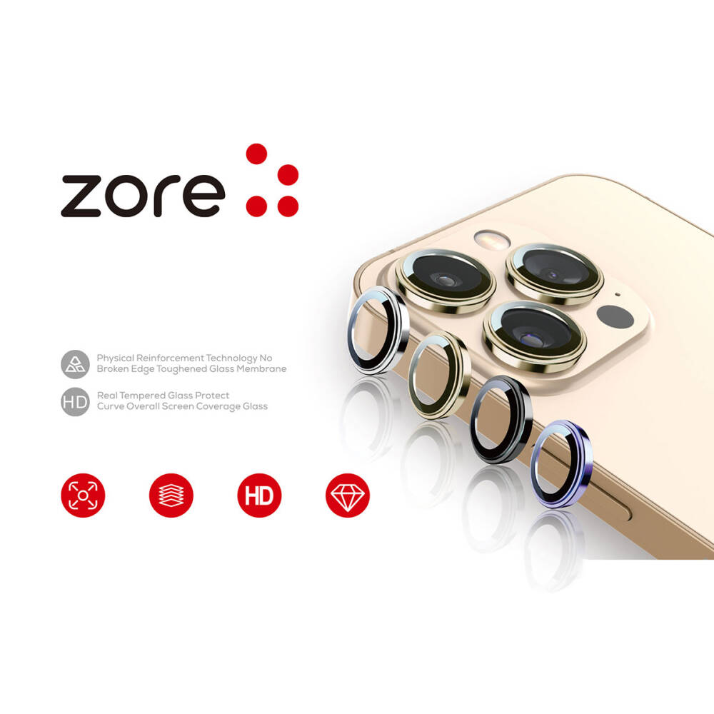 Apple iPhone 14 Plus Zore CL-12 Premium Safir Parmak İzi Bırakmayan Anti-Reflective Kamera Lens Koruyucu - 13