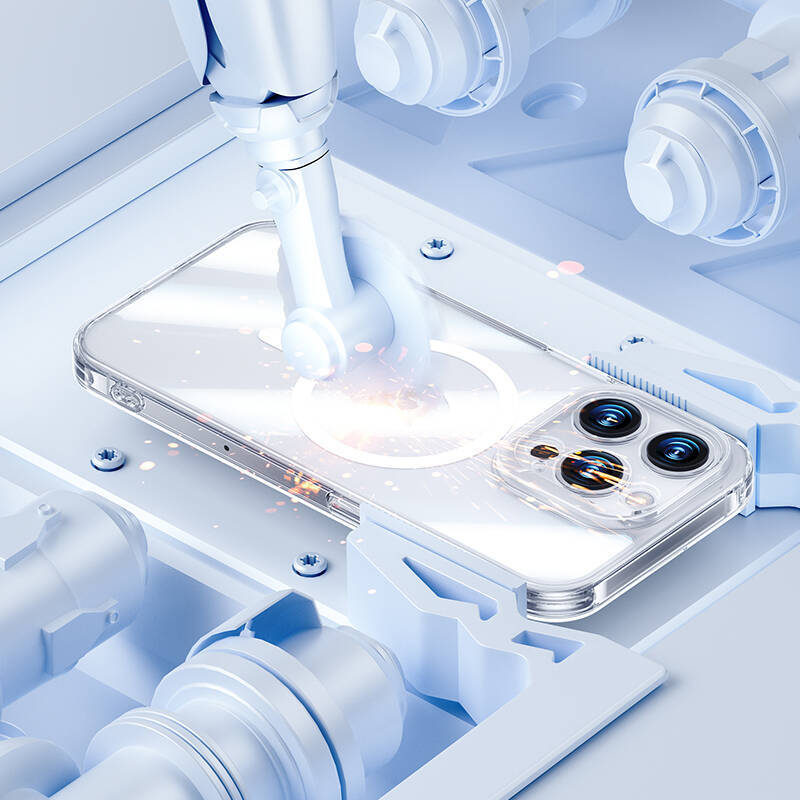 Apple iPhone 14 Pro Kılıf Magsafe Şarj Özellikli Kamera Korumalı Benks Corning Glass Serisi Kapak - 5