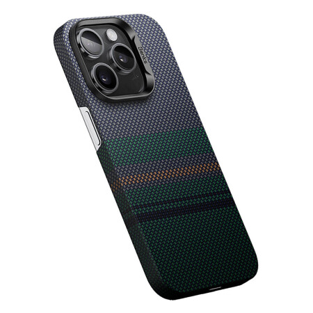 Apple iPhone 14 Pro Kılıf Magsafe Şarj Özellikli Karbon Fiber Tasarımlı Benks Aurora ArmorAir Kevlar Kapak - 4