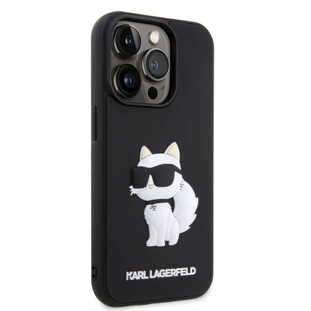 Apple iPhone 14 Pro Max Kılıf Karl Lagerfeld 3D Rubber Choupette Dizayn Kapak - 1