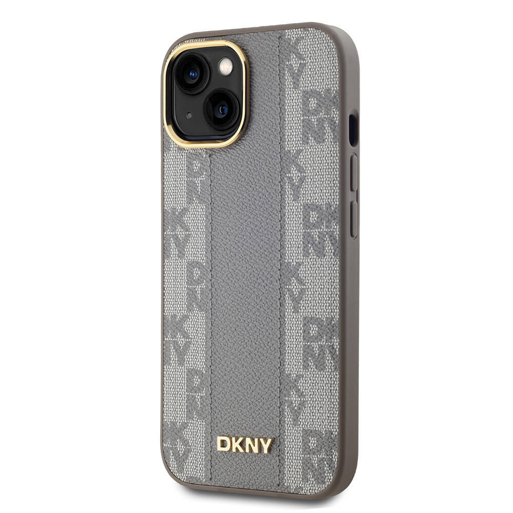 Apple iPhone 15 Kılıf DKNY Orjinal Lisanslı 3D Yazılı Checkered Pattern Kapak - 6