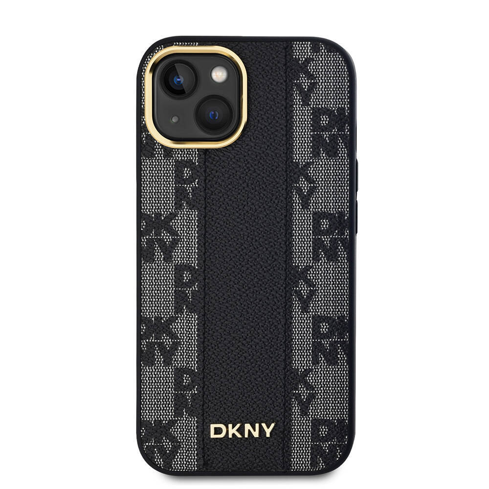 Apple iPhone 15 Kılıf DKNY Orjinal Lisanslı 3D Yazılı Checkered Pattern Kapak - 8