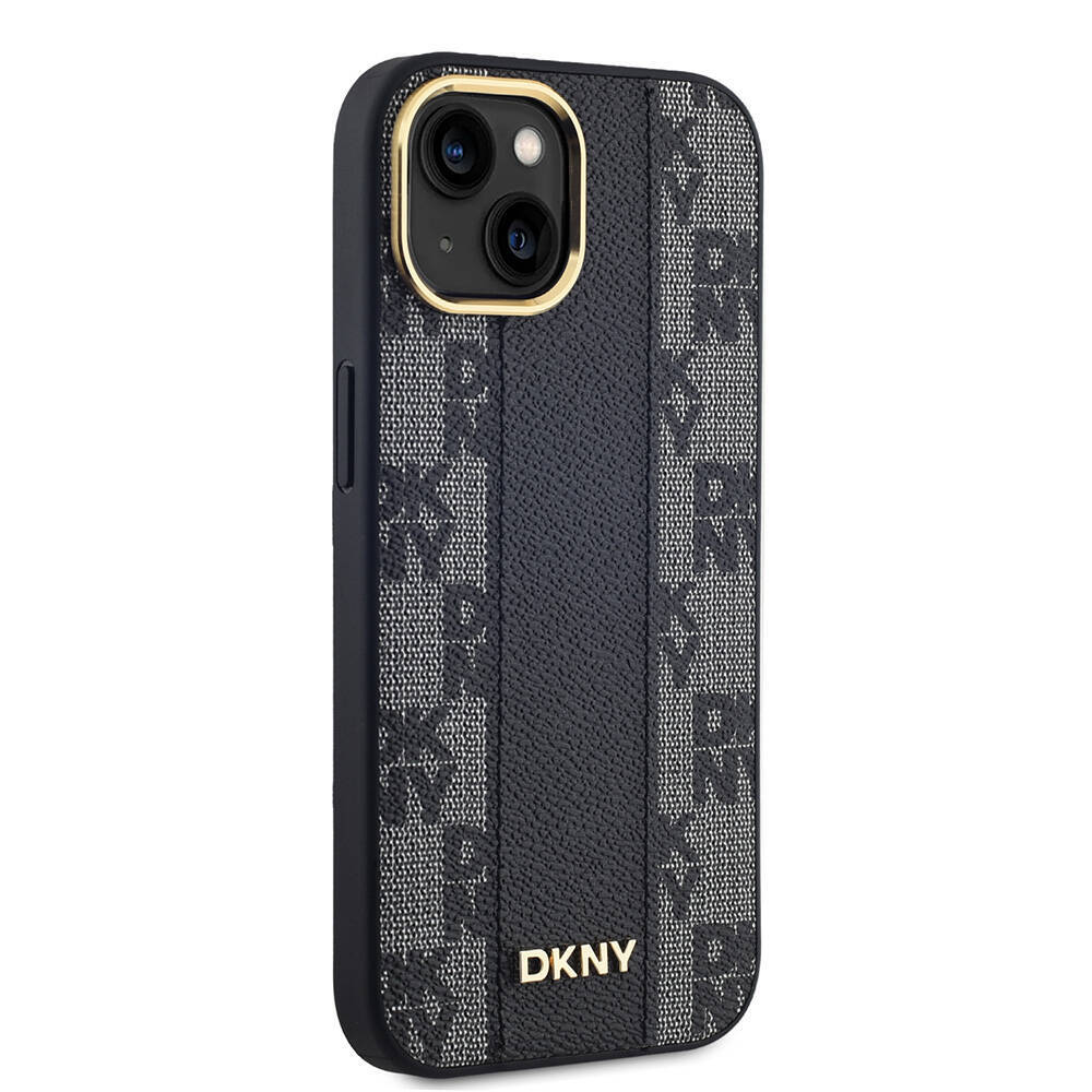 Apple iPhone 15 Kılıf DKNY Orjinal Lisanslı 3D Yazılı Checkered Pattern Kapak - 9