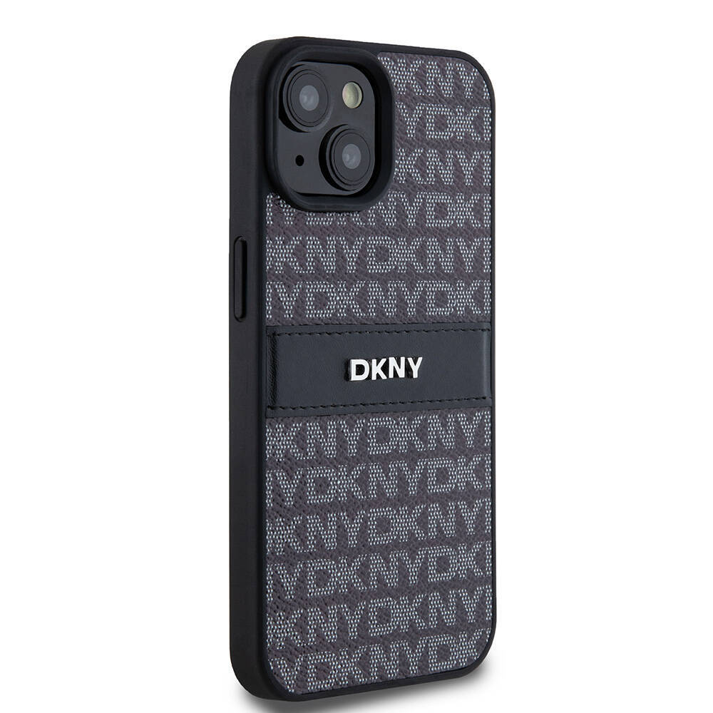 Apple iPhone 15 Kılıf DKNY Orjinal Lisanslı 3D Yazılı Repeat Texture Pattern Kapak - 4