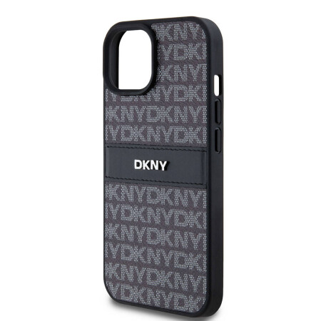 Apple iPhone 15 Kılıf DKNY Orjinal Lisanslı 3D Yazılı Repeat Texture Pattern Kapak - 6