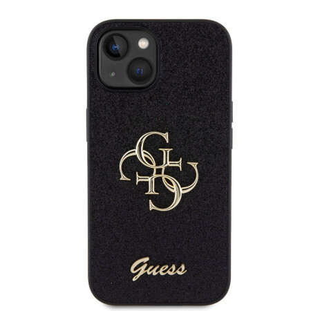 Apple iPhone 15 Kılıf Guess Orjinal Lisanslı 4G Büyük Metal Logolu Glitter Kapak - 6