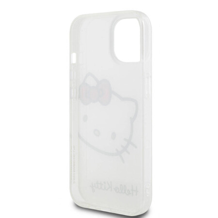 Apple iPhone 15 Kılıf Hello Kitty Orjinal Lisanslı Yazı ve İkonik Logolu Kitty Head Kapak - 9