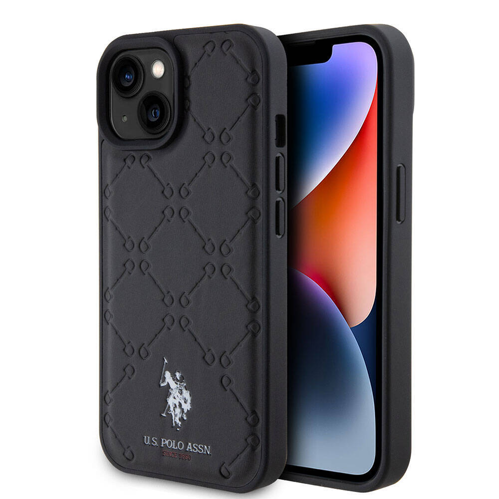 Apple iPhone 15 Kılıf U.S. Polo Assn. Orjinal Lisanslı HS Desenli Baskı Logolu Suni Deri Kapak - 2