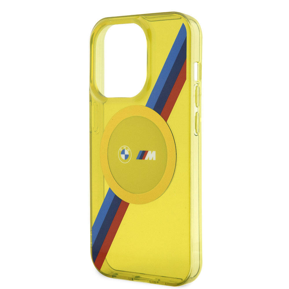 Apple iPhone 15 Pro Kılıf BMW Magsafe Şarj Özellikli Transparan Tricolor Stripes Orjinal Lisanslı Kapak - 8