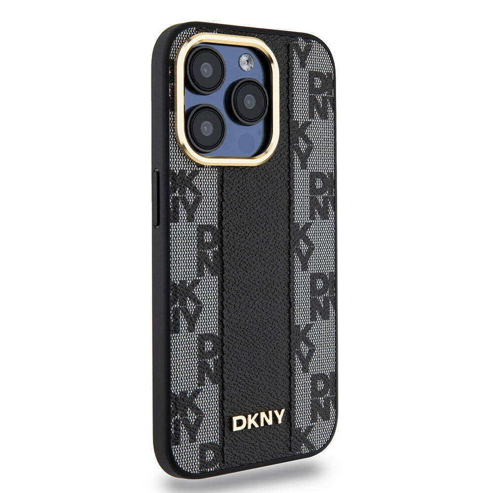 Apple iPhone 15 Pro Kılıf DKNY Orjinal Lisanslı 3D Yazılı Checkered Pattern Kapak - 7